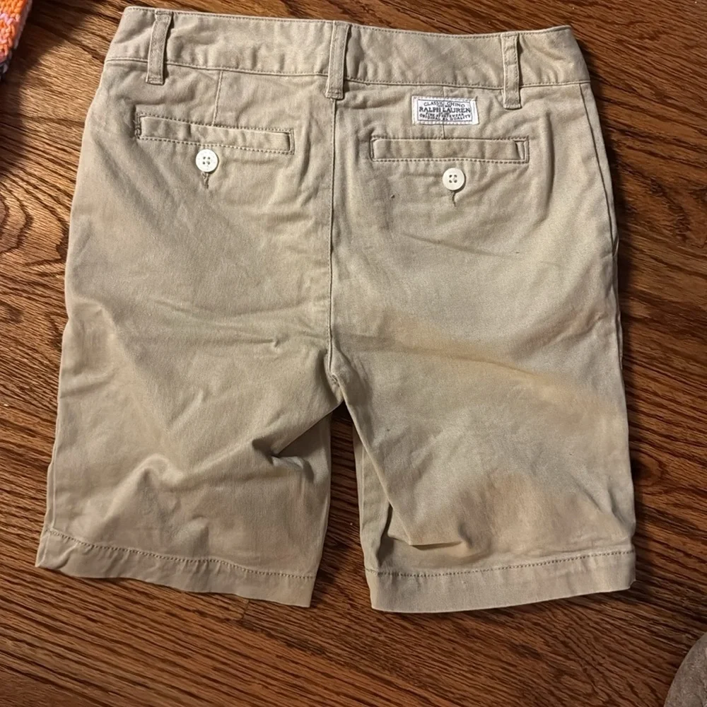 Ralph Lauren girls khaki shorts size 8 EUC